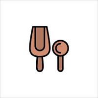 A spoon and fork icon on a white background vector