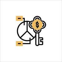 Key to the future icon illustration vector