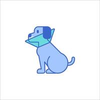 A dog with a collar on its neck vector