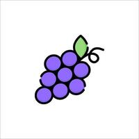 A purple grape icon on a white background vector