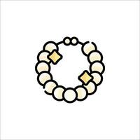 A bracelet with beads on it vector