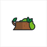 Tree stump icon illustration vector