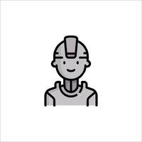 A robot man icon on a white background vector