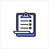 A clipboard with a checklist on it vector