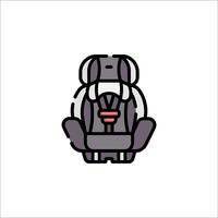 A child's car seat icon on a white background vector