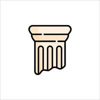 Ancient column icon in a flat style vector