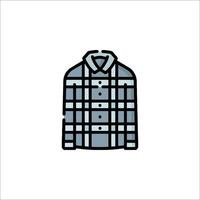 A shirt with a plaid pattern on it vector