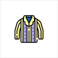A shirt with a collar and tie on it vector