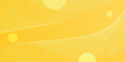 Bright and colorful abstract yellow geometric wave lines background. Simple color design with pattern. Fluid shapes composition. vector