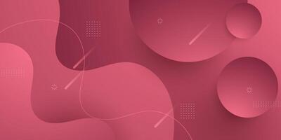 Wave background simple soft red gradient textured background design in 3D style. vector