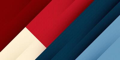 Abstract geometric dark blue, red, and white square theme overlap background for graphic design. vector
