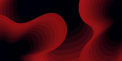 Wave abstract 3d background with papercut dark red gradient color on background. Papercut design background. vector
