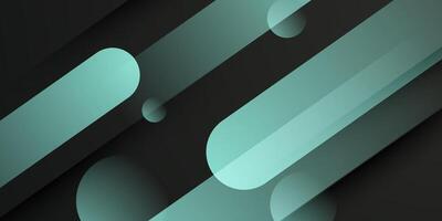 Abstract turquoise and dark gray gradient geometric background. Dark color gradation. Dynamic and simple banner concept. vector