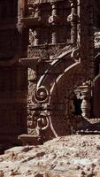 A large stone structure with carvings on it video