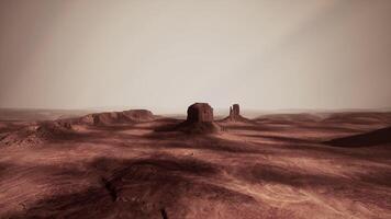 A stunning aerial view of a computer-generated desert landscape video