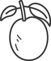 A black and white drawing of an apple vector