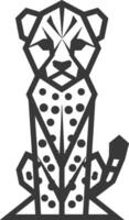 Cheetah cub illustration vector
