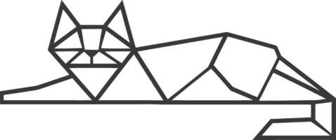 A black and white drawing of a cat vector