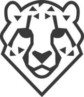 A black and white logo of a leopard vector