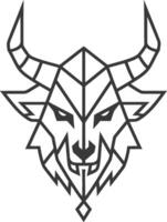 The logo for the band is a black and white image of a horned bull vector