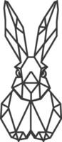 A black and white drawing of a rabbit vector