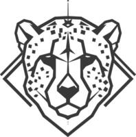The cheetah logo is shown in black and white vector