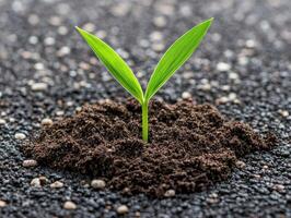 new life sprouting from soil photo