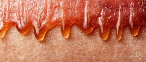 Dripping honey texture background photo