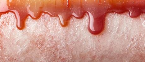 Dripping honey or syrup on textured background photo