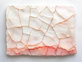 Cracked and peeled pink marble texture background photo