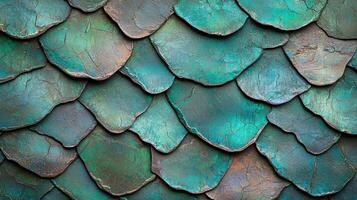 Textured copper scales background photo