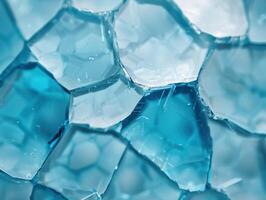 Shattered ice cubes in close up photo