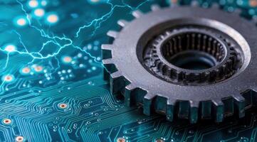 Technological innovation and engineering concept photo