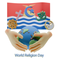 Unspoiled 3D renders of World Religion Day Written in Kiribati Languages png