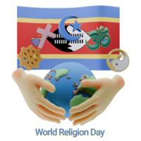 Engaging 3D renders of World Religion Day Written in Swaziland Languages png
