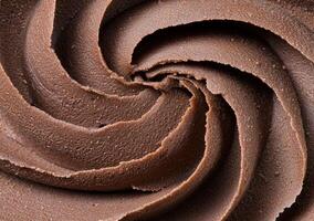 Swirling chocolate frosting texture photo