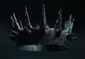 Mysterious dark crown with sharp spikes photo