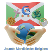 Crafty 3D renders of World Religion Day Written in Burundi Languages png