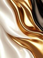 Luxurious golden fabric texture photo