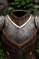 Intricate golden and black geometric design photo