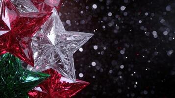 Sparkling Christmas ornaments and lights photo