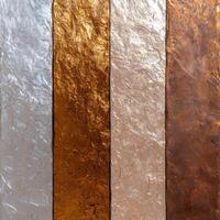 Metallic abstract background with golden and silver textures photo