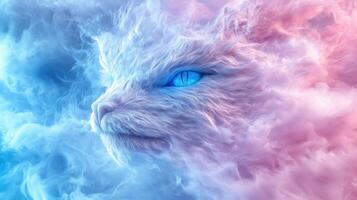 Ethereal Feline Portrait photo