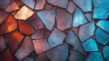 Vibrant abstract mosaic tile background photo