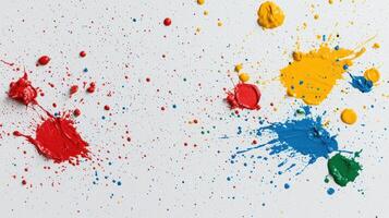 Colorful abstract paint splatter background photo