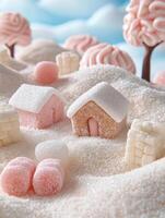 Assortment of colorful candy and sweets photo