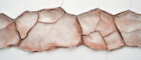 Cracked desert terrain with intricate patterns photo