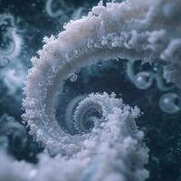 Intricate Snowflake Patterns in Icy Wonderland photo