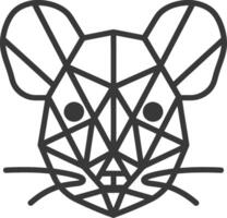 geometric art design mouse design Simple and modern vector