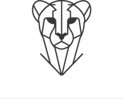 geometric art design cheetah portrait Bold and beautiful vector